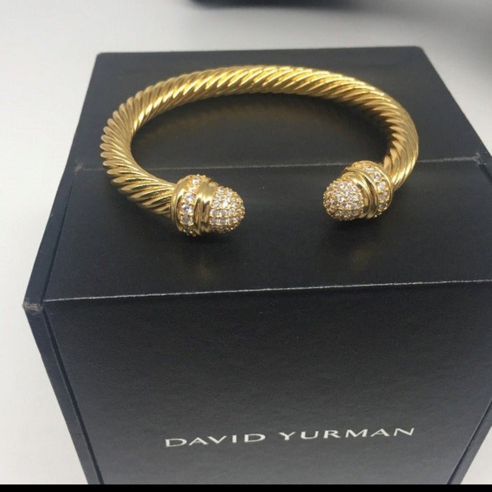 DY 18k Gold Cable Bangle